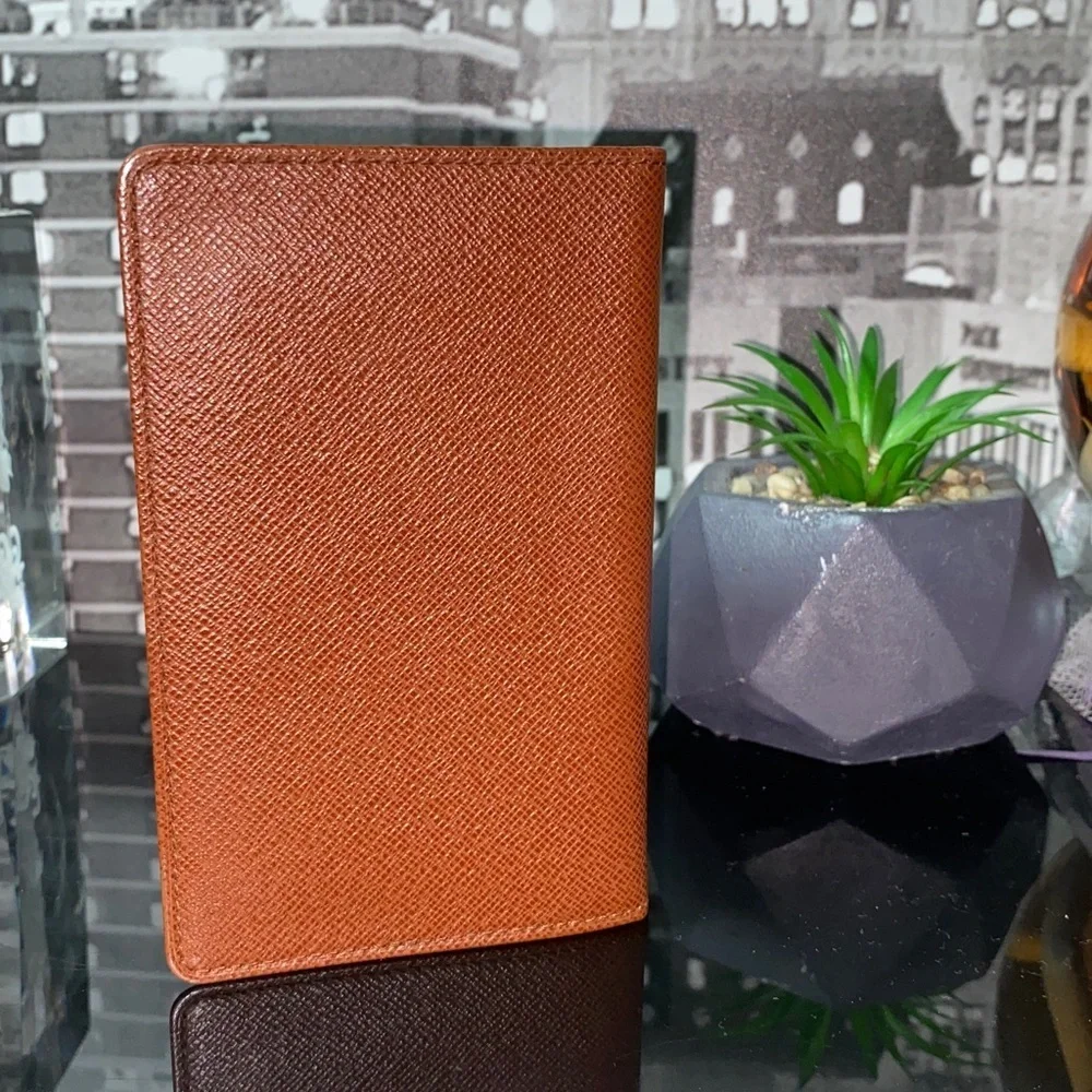 Authentic Louis Vuitton Tan Leather Card Holder